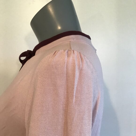 Chima Pink Knit Sweater with Neck Tie Size L - Picture 8 of 14